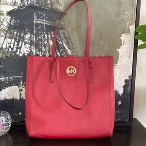 Michael Kors Red Tote Bag